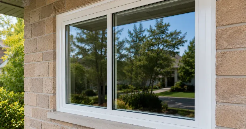 technician installing new insulated glass unit in window frame in Angus