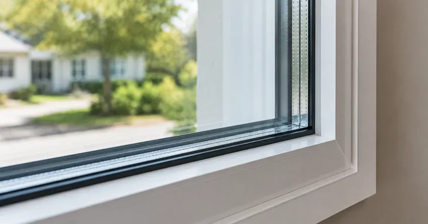 technician replacing window weatherstripping in Angus home