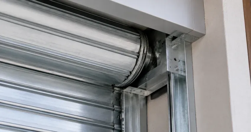 automatic storefront door technician servicing motor and sensor in Angus