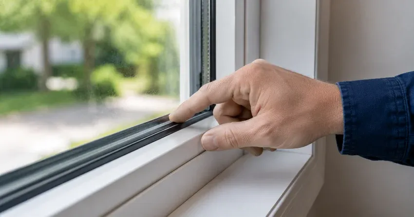 technician inspecting window glass seal in Pine River, Angus