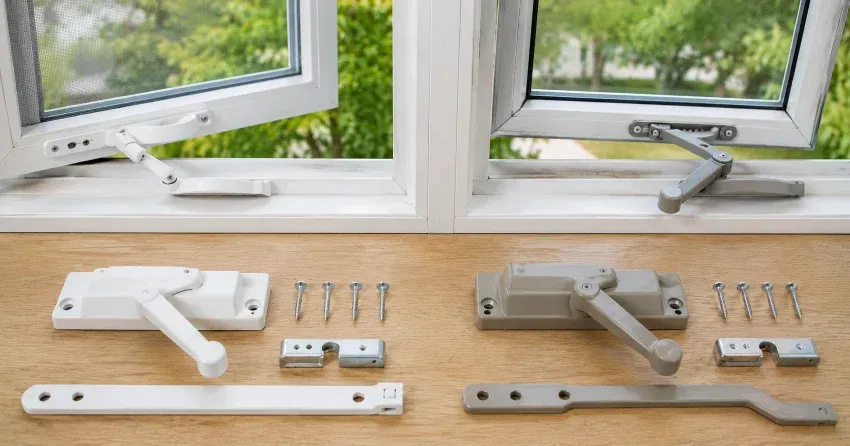new casement window crank operator installed in Angus home